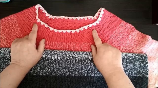 Футболка связанная спицами/мини МК