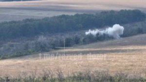 Стельмаховка_ Арта 423 полка поражает миномётное гнездо укровермахта.