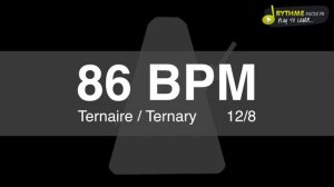 Metronome Clic - 86 BPM - Drums Sound - ternaire