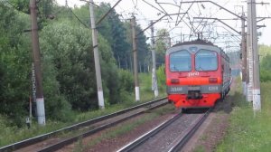 Электропоезд ЭД4М-0269 платформа Родинка 23.07.2021 | ED4M-0269 train at Rodinka platform