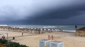 Tunisia 2017. Hammamet Beach. Storm (Timelapse)