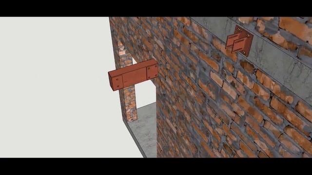 Анимация устройства декоративного фасадного элемента. медленная версия. смотреть онлайн