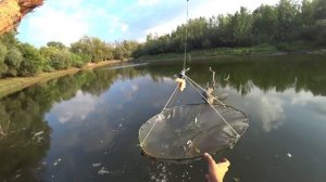 Рыбалка на паук (подъемник￼) в малой реке