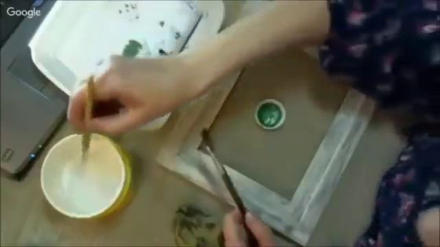 Лессировка ''деревянной'' рамы в холодных тонах Раушания Нуретдинова Университет Декупажа смотреть онлайн