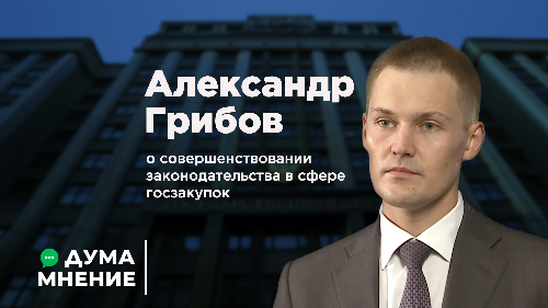 ДумаМнение. Александр Грибов о совершенствовании законодательства в сфере госзакупок