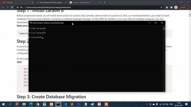 1 Larval 8 installation | Laravel 8 Tutorial | How to Install Laravel 8 - Tutorial  Rays