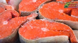 Малосольный лосось, солёный стейками, рыба по рецепту от от Fisherman dv  27 rus ,