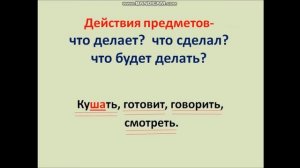 Обучение грамоте, 1 класс. Слова- предметы,слова- признаки и слова- действия.