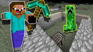 НУБик играет первый раз в Майнкрафт построил пол дома видео   про Minecraft