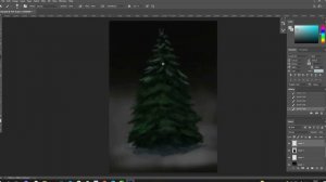 Как нарисовать живую ёлочку в ФОТОШОПЕ ЛЕГКО