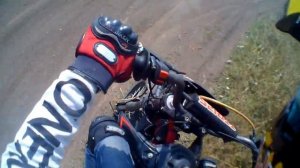 жесткое падение на питбайке