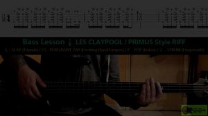 How To Play BASS like PRIMUS Les Claypool | LESSON + TAB - Percussive Slap TABS