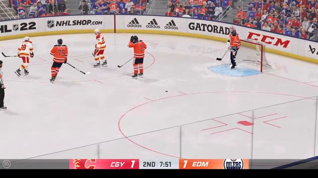 Calgary Flames VS Edmonton Oliers playoffs game 1 NHL 22 full gameplay смотреть онлайн