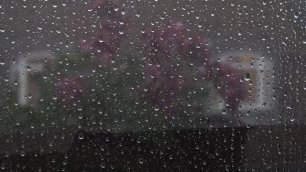 5 часов шума дождя, ветра и грома под вид из окна. Релакс , спокойствие , здоровый сон, сосредоточен