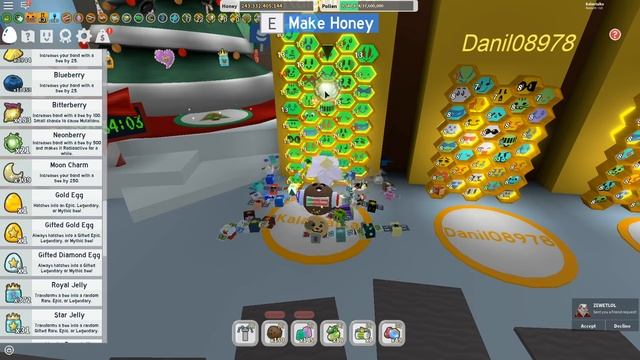 МОЙ ПЕРВЫЙ ТРИЛЛИОН МЁДА! МУТАЦИЯ ПЧЁЛ В СИМУЛЯТОР ПЧЕЛОВОДА! BEE SWARM SIMULATOR!