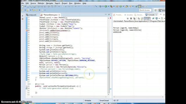 Unit 5 ActionListener JButton on JOptionPane смотреть онлайн