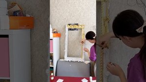 Переделка рамы для зеркала . Золочение поталью . Винтажное зеркало
