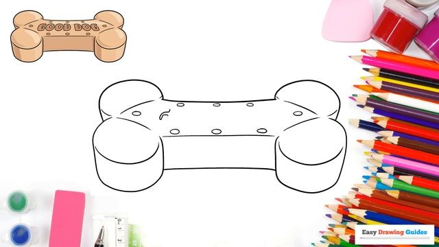 How to Draw a Dog Biscuit in a Few Easy Steps: Drawing Tutorial for Beginner Artists