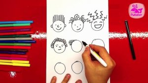 Рисунки ФЛОМАСТЕРОМ / Рисуем ПРИЧЕСКИ изучаем линии