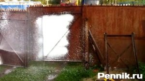 Пена при помощи Karcher и пенной насадки
