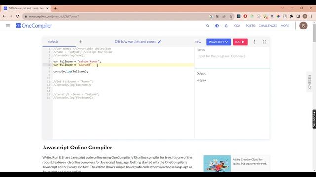 Difference between Let , Var, and Const in Java Script | Hindi || Zero to Hero смотреть онлайн
