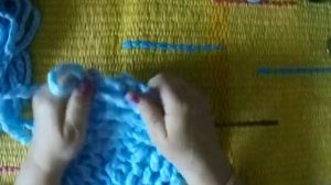 Вяжем коврик пальцами рук