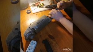 Ремонт болгарки Фиолент, Phiolent. Замена питающего кабеля