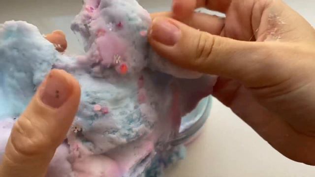 Frozen Slime ASMR Pink and Blue color | No talk satisfying slime video смотреть онлайн