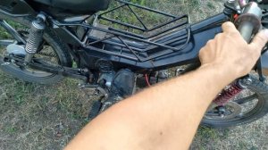 мапед дельта с рычажно маятниковой вилкой переделка доработка мопеда.самодельный бак под сидение.