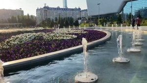 АСТАНА!!! Выходные в парке! Новый Фонтан - красивый паровой фонтан!