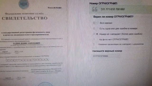 Проверка номера ОГРН/ОГРНИП#Задачи в яндекс толока#ЯНДЕКС ТОЛОКА