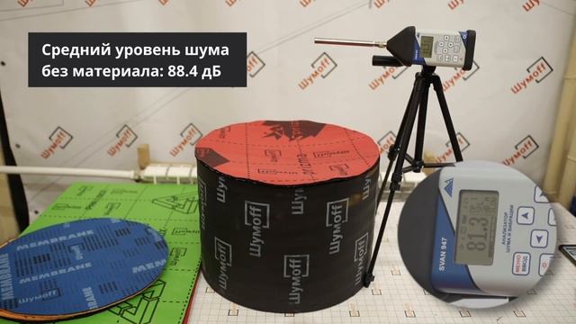 Тест эффективности композитных (многослойных) звукоизолирующих материалов Шумофф смотреть онлайн