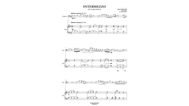 Mascagni, Pietro: Intermezzo (for Trombone and Piano) смотреть онлайн