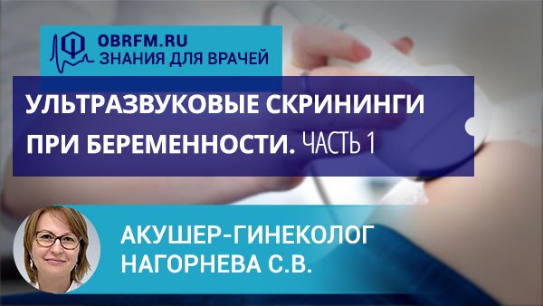 Акушер-гинеколог Нагорнева С.В.: Ультразвуковые скрининги при беременности. Часть 1: первый скрининг