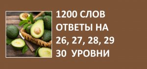 Игра 1200 слов ответы 26, 27, 28, 29, 30 уровни
