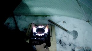 Тест плитки гефест турист с дожигателем газа в палатке медведь куб 3