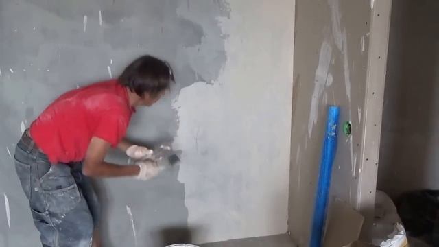 Шпатлевка стен по штукатурке ЦПС смотреть онлайн