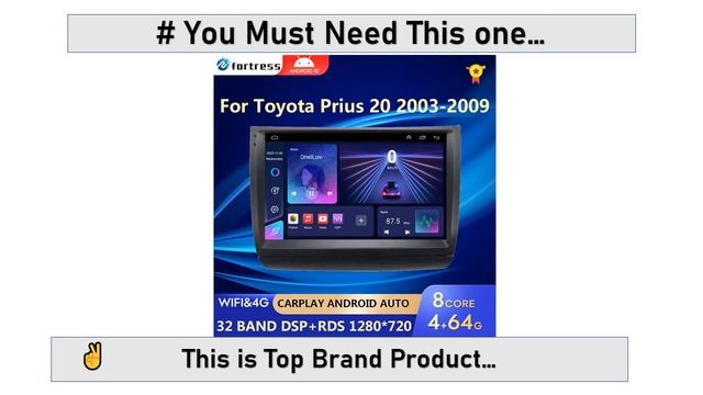 Carplay Autoradio 2 din Android 12 For Toyota Prius 20 смотреть онлайн