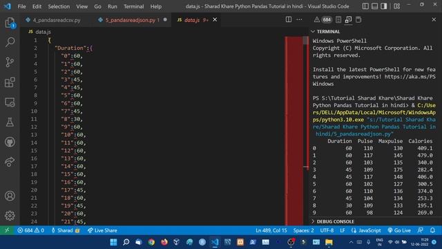 Python Pandas Read JSON || Dictionary as JSON || Python Pandas Tutorial in Hindi (With Notes) #5