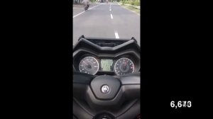 Test for acceleration and maximum speed of the YAMAHA X MAX 250 cс Тест на разгон и макс. скорость