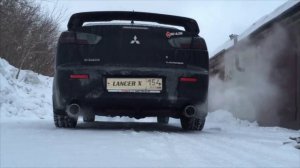 Сравнение штатного глушителя и глушителя NEX на Lancer X 2.0