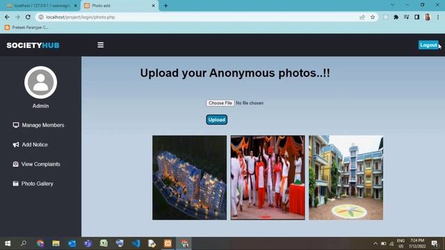 Society Management System using HTML,CSS,PHP. #html  #css #php #projects #website