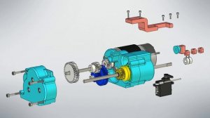 Анимация сборки 2х ступенчатой коробки передач