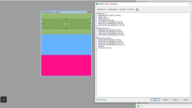 Qt Designer - Custom Buttons - Time Lapse Video [Stylesheet / Modern GUI] Qt For Python And C++