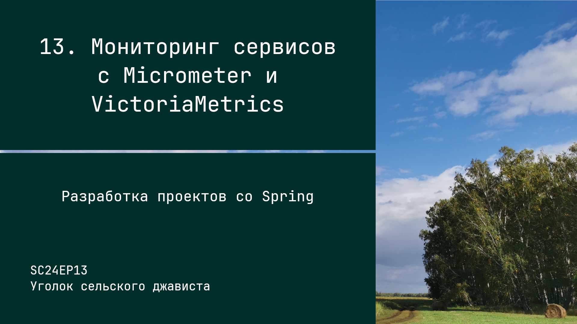 SC24EP13 Мониторинг сервисов с Micrometer и VictoriaMetrics - Разработка проектов со Spring