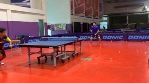 Table Tennis - Defense Training (backhand chop)