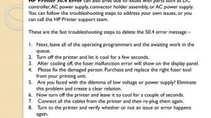 How to Fix HP Printer Fuser Error Code 50 4