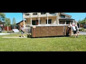 Установка плавательного гидромассажного спа бассейна с противотоком. Видео от Бассейны-спа.рф