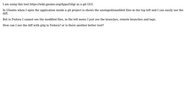 Show git diff with GITG on Fedora смотреть онлайн