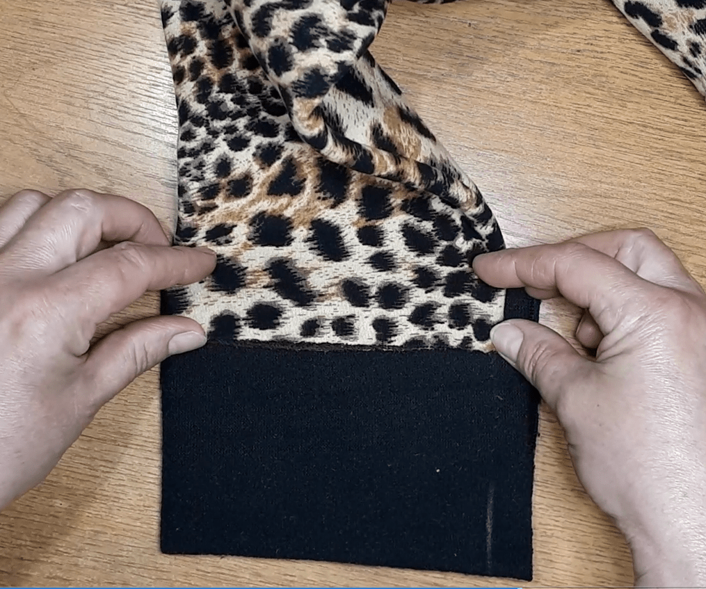 Как удлинить теплые штаны с помощью трикотажных манжет